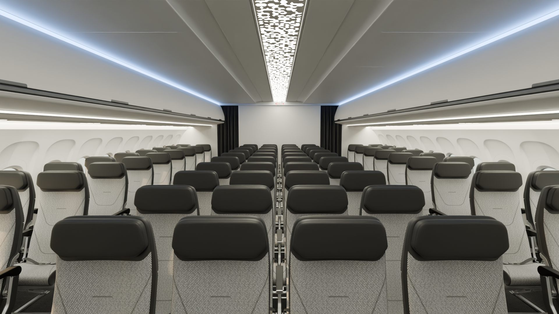 Mirus Falcon Aircraft Seat Render In cabin front