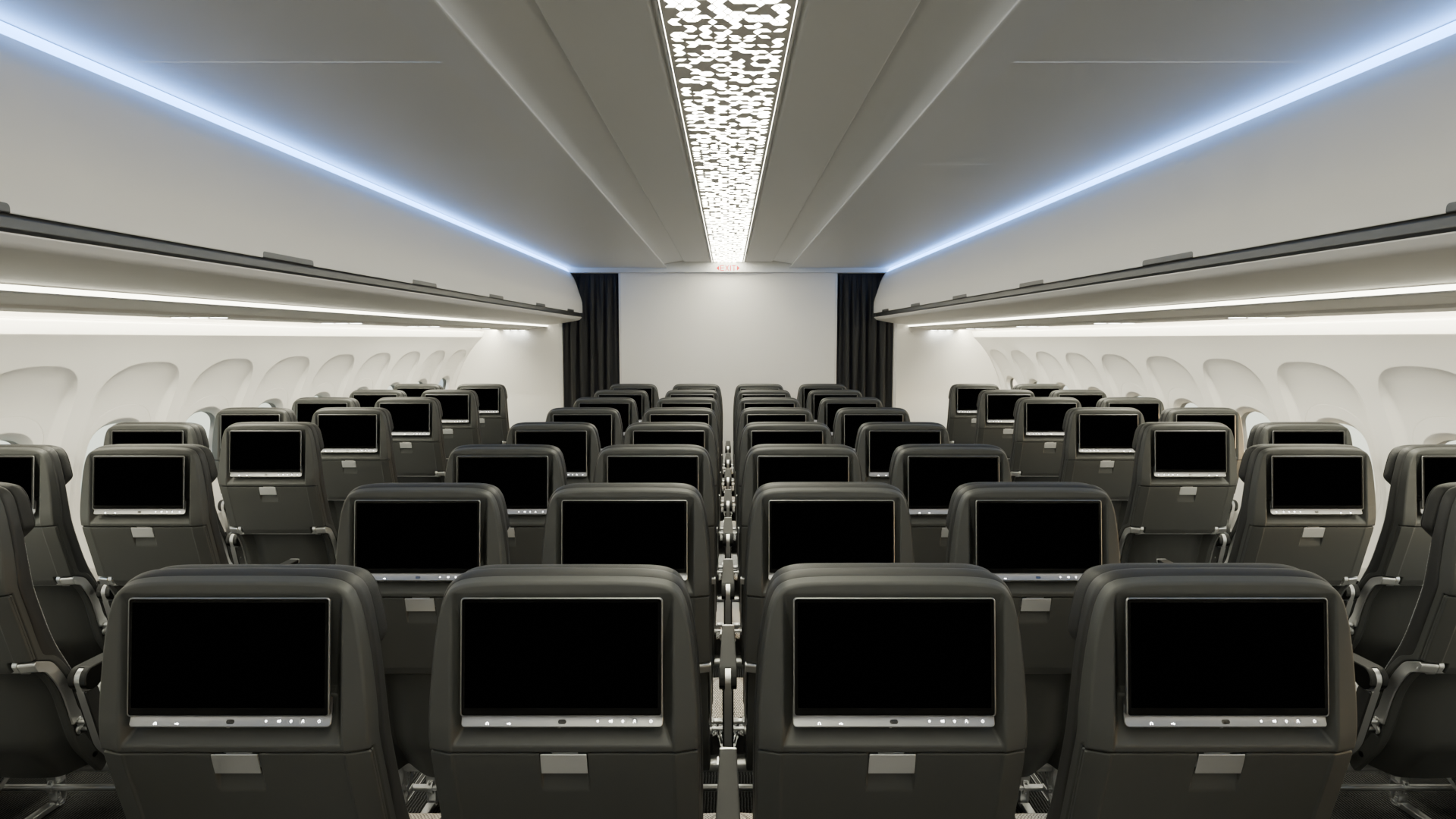 Mirus Falcon Aircraft Seat In Cabin render rear