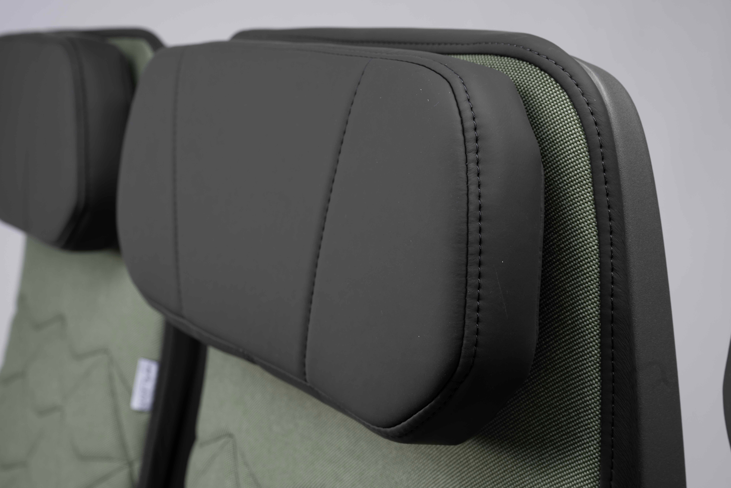 Mirus Aircraft Seating Falcon close up of 6 way headrest