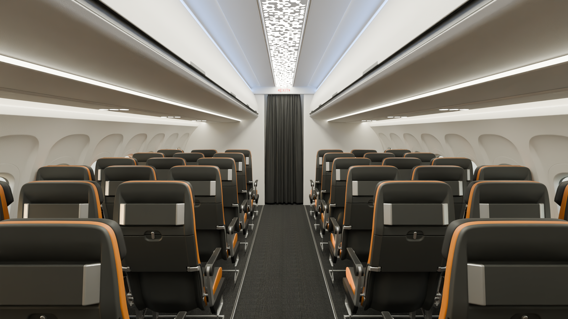 Mirus Aircraft Seating Hawk Duo In Cabin Render Rear View